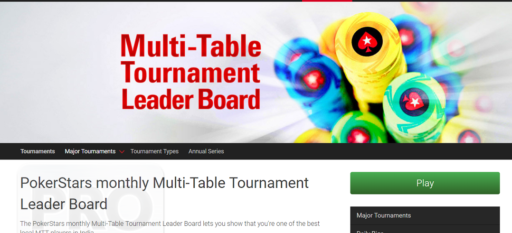 PokerStars.IN will Launch Monthly MTT Tournament Leaderboard